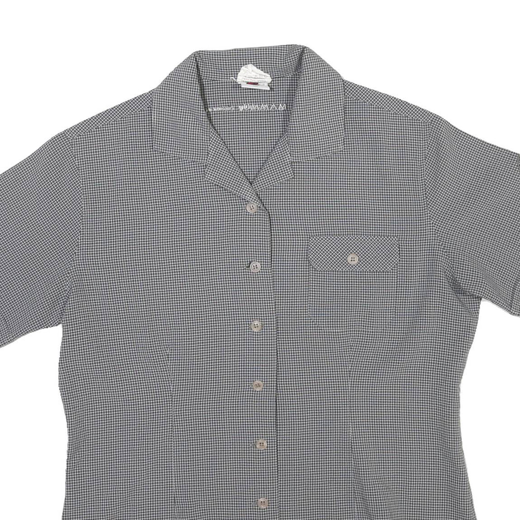 MAMMUT Womens Grey & Black Check Shirt L Outdoor Lightweight Breathable