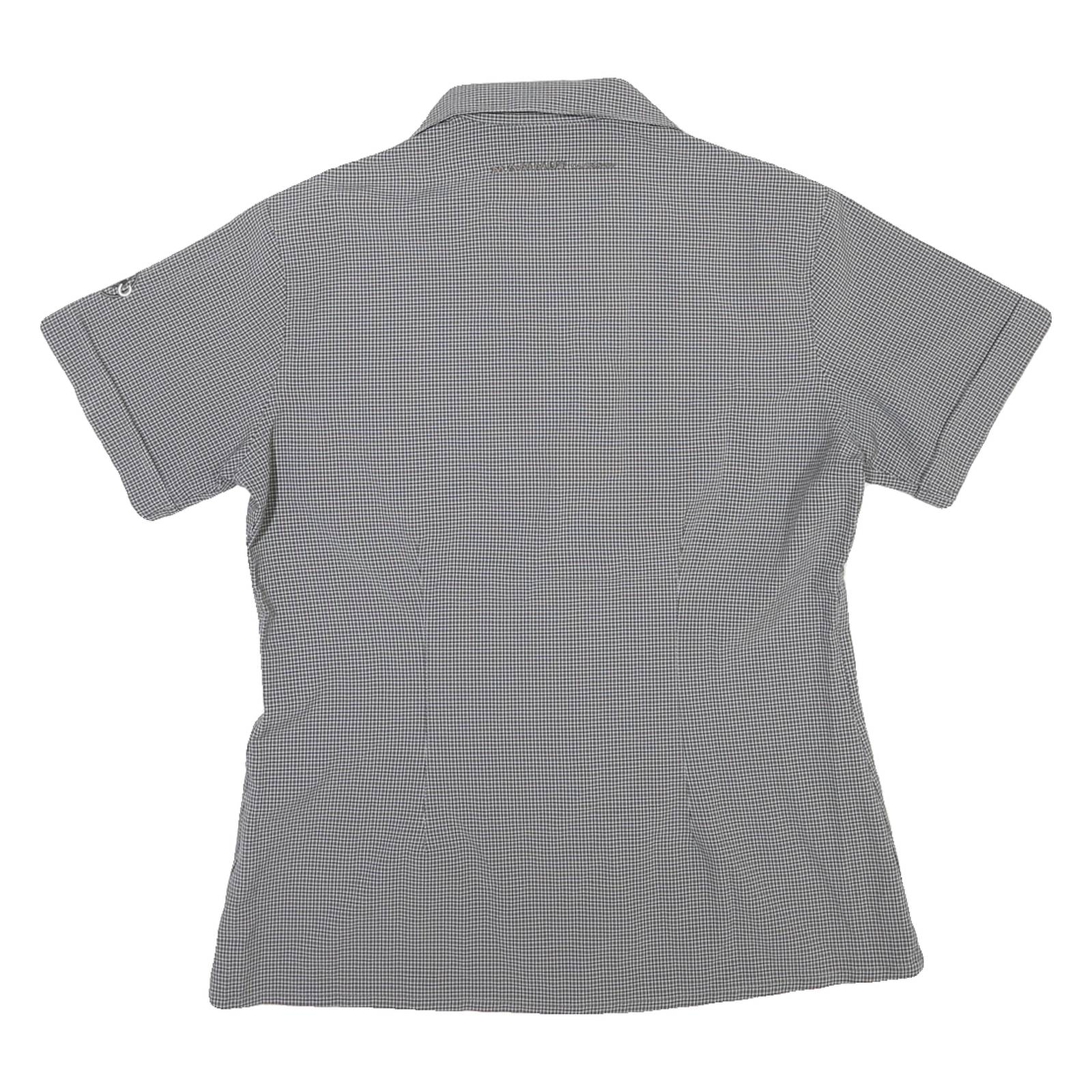 MAMMUT Womens Grey & Black Check Shirt L Outdoor Lightweight Breathable