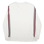 TOMMY HILFIGER Mens White Long Sleeve Crew Neck Logo Cotton T-Shirt L