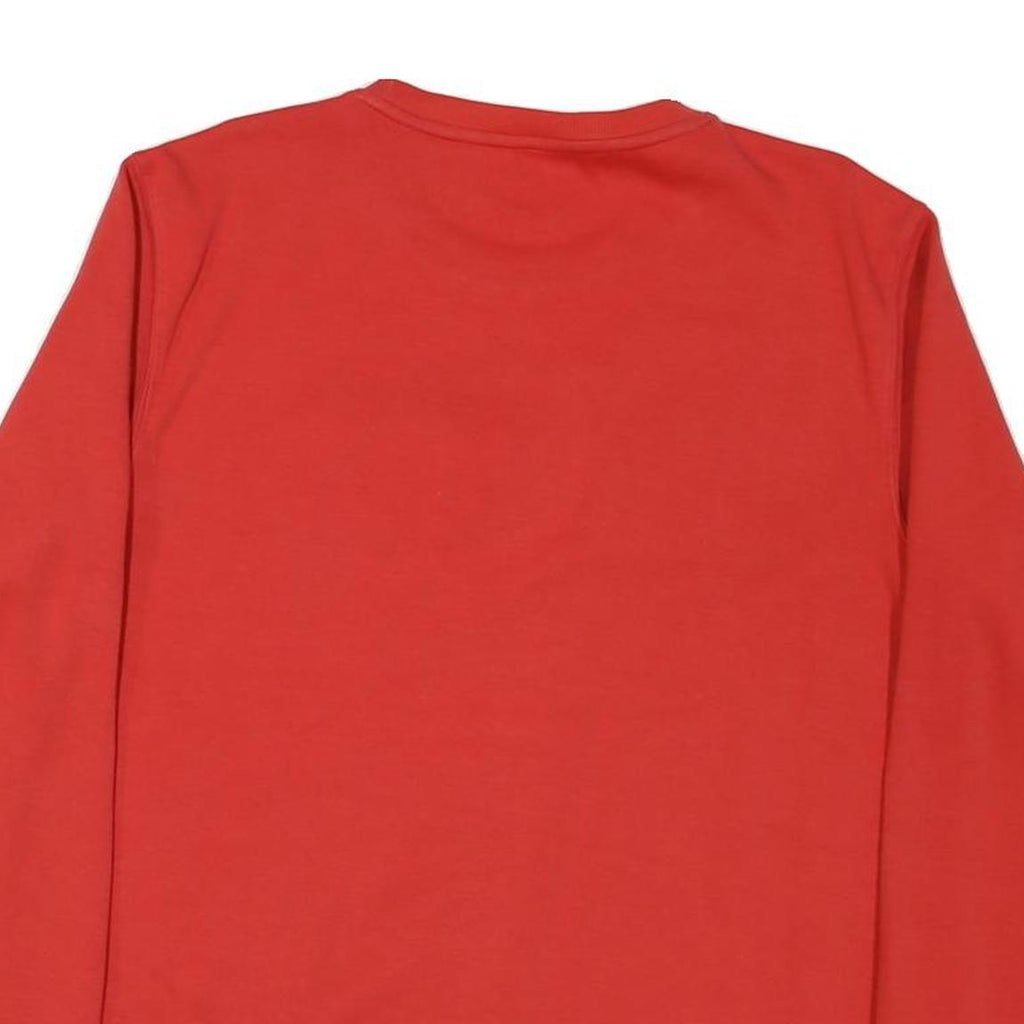 FILA Womens Red Crew Neck UK 16 Cotton Blend Pullover Sweatshirt Casual