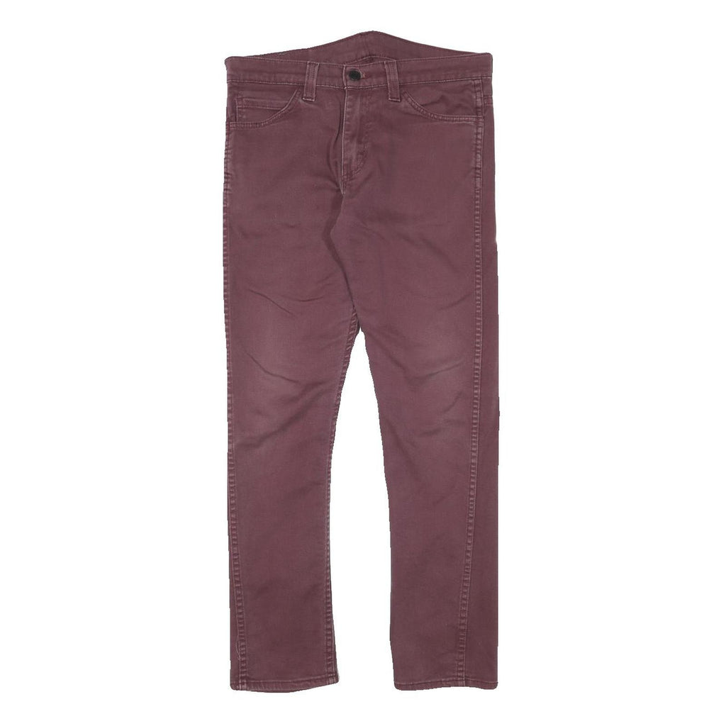 LEVI'S Mens Jeans Burgundy Slim Skinny Denim W30 L27 Cotton Blend Zip