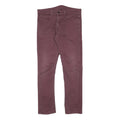 LEVI'S Mens Jeans Burgundy Slim Skinny Denim W30 L27 Cotton Blend Zip