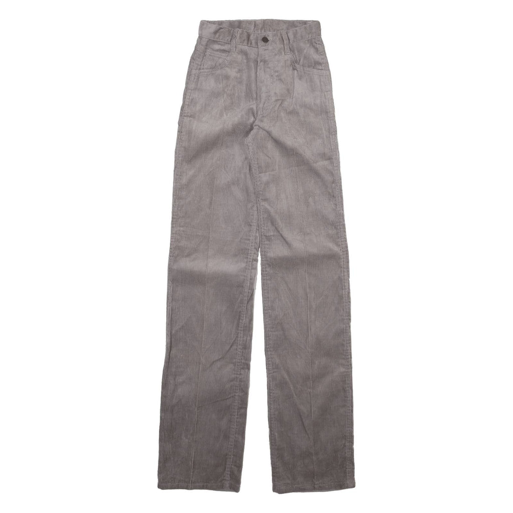 Womens Corduroy Trousers Grey Slim Bootcut W24 L35