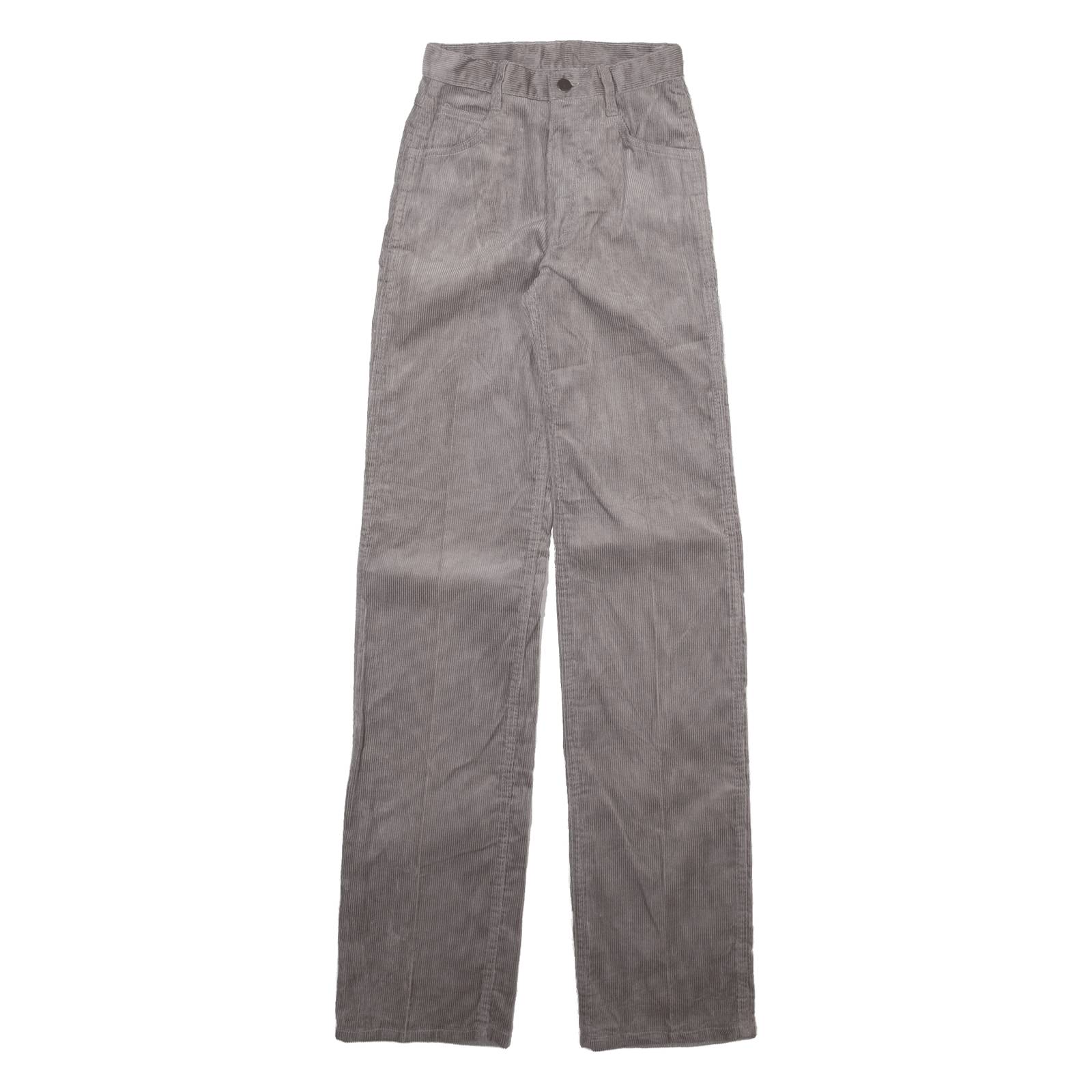 Womens Corduroy Trousers Grey Slim Bootcut W24 L35