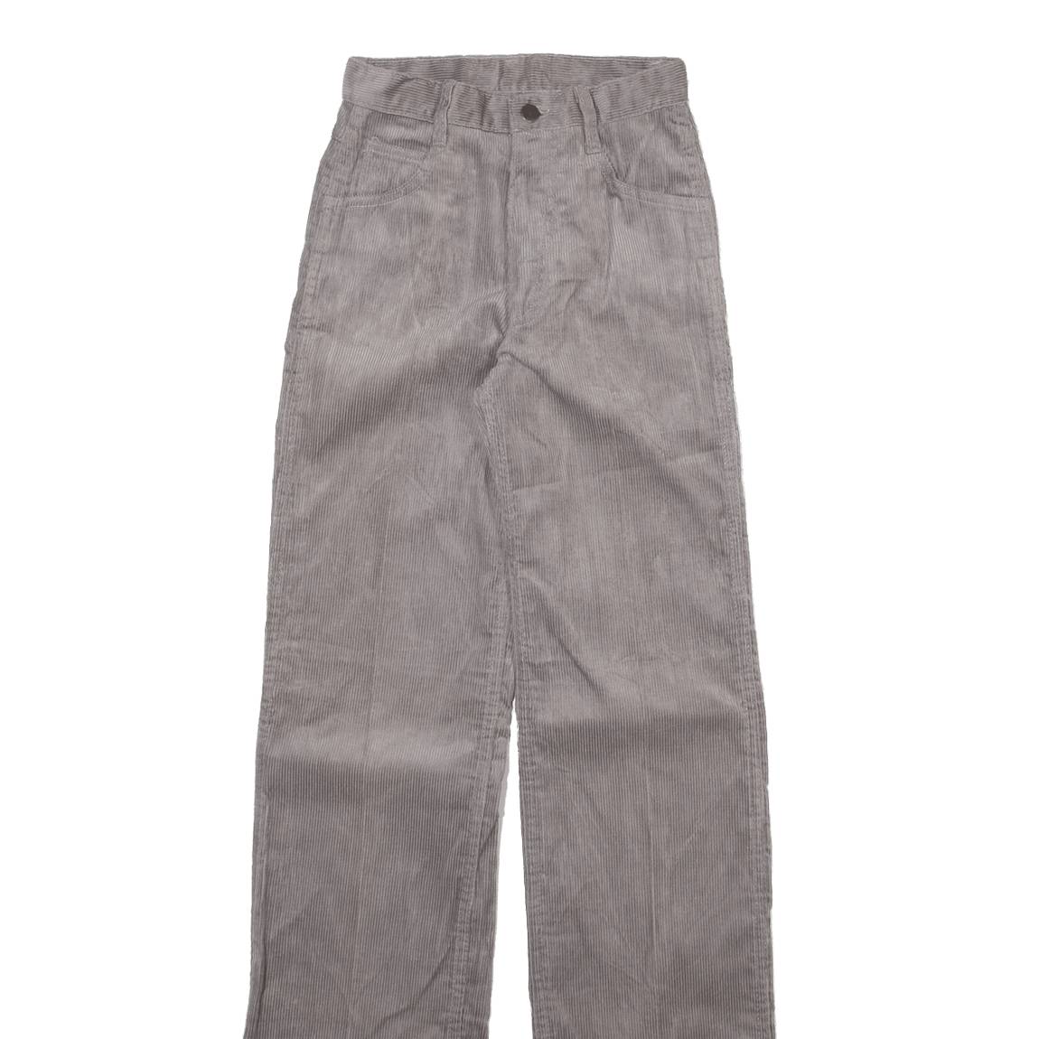 Womens Corduroy Trousers Grey Slim Bootcut W24 L35