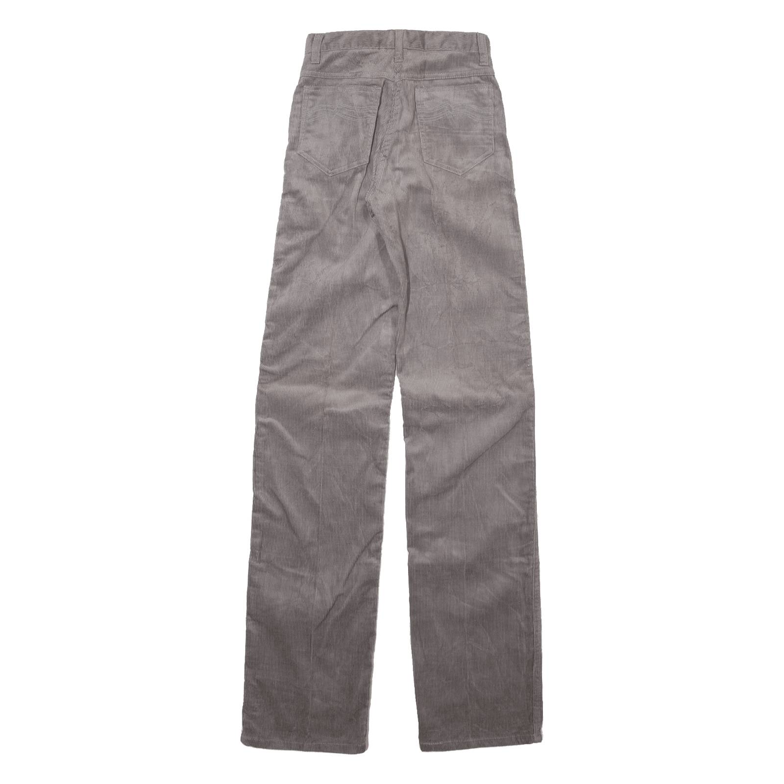 Womens Corduroy Trousers Grey Slim Bootcut W24 L35
