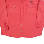 CODET Mens Red Workwear Shirt L Long Sleeve Button Cotton Blend Utility Shirt