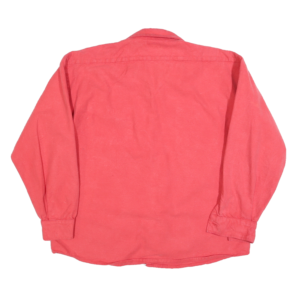 CODET Mens Red Workwear Shirt L Long Sleeve Button Cotton Blend Utility Shirt