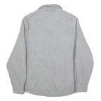 JACHS Mens Grey Wool Blend Shirt Jacket M Wool Button Classic Relaxed Fit