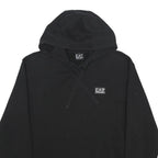 EA7 EMPORIO ARMANI Mens Black Hoodie XL Cotton Blend Pullover Drawstring Casual