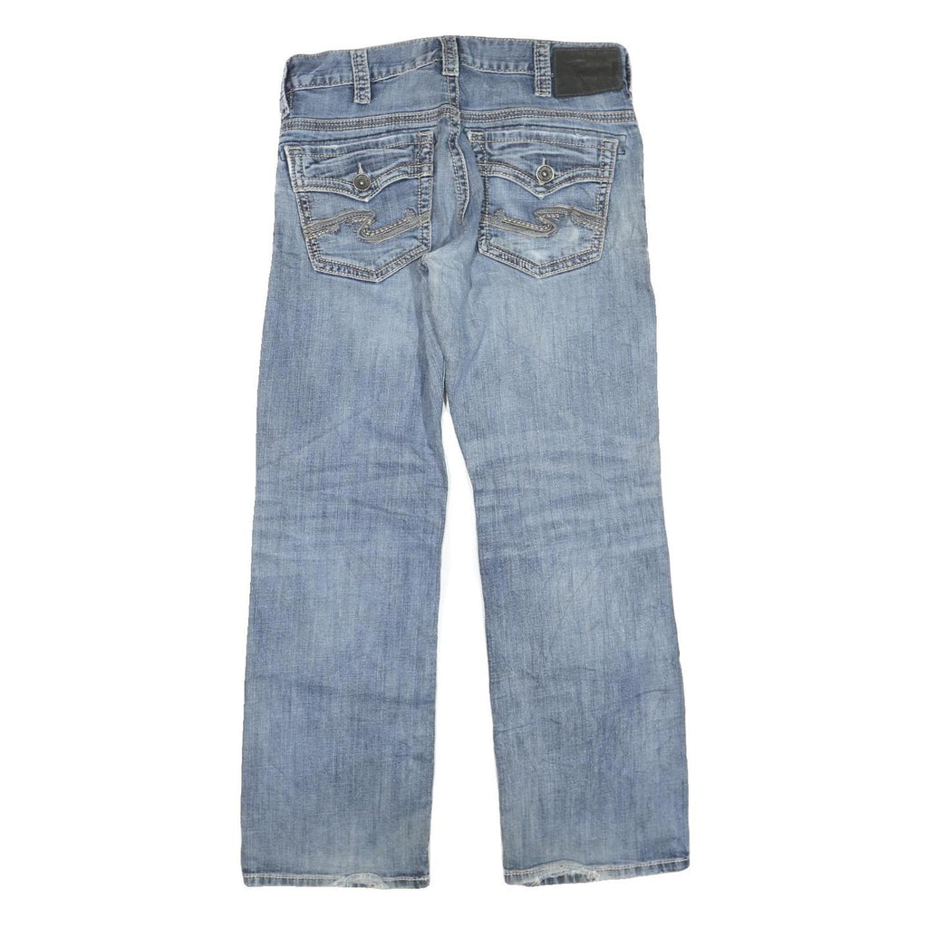 SILVER Womens Jeans Blue Regular Straight Denim Medium W32 L32 Classic Cotton