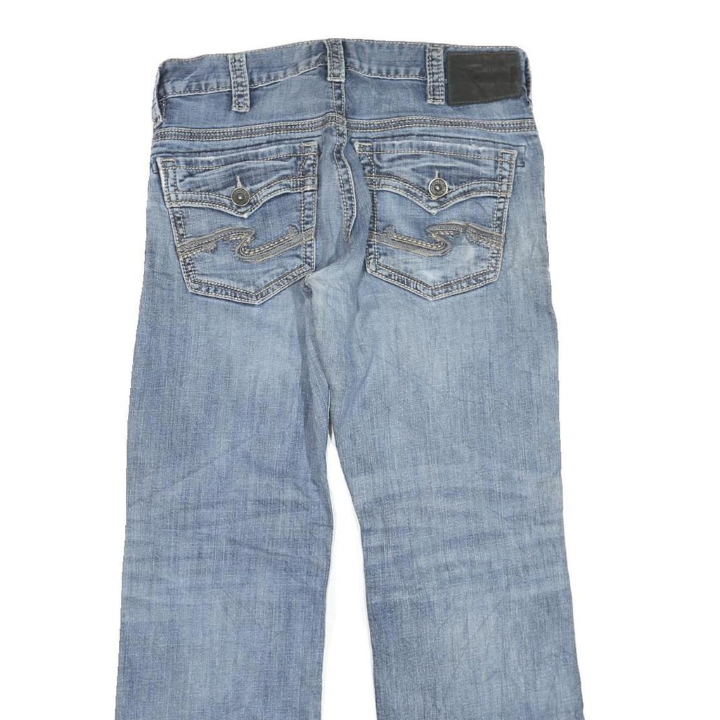 SILVER Womens Jeans Blue Regular Straight Denim Medium W32 L32 Classic Cotton