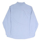 KICKERS Mens Blue Shirt L Button-Down Collar Long Sleeve Cotton Blend Classic