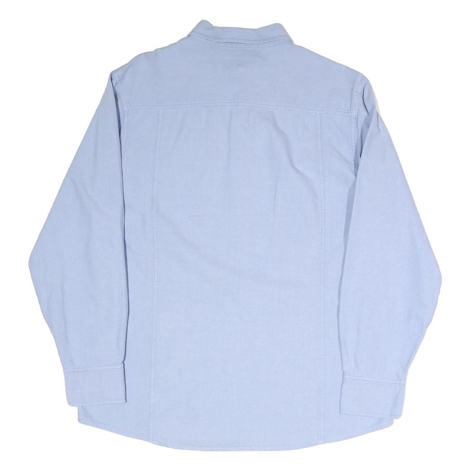 KICKERS Mens Blue Shirt L Button-Down Collar Long Sleeve Cotton Blend Classic