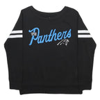 NFL Womens Black Carolina Panthers Crew Neck S Sweatshirt Cotton Blend