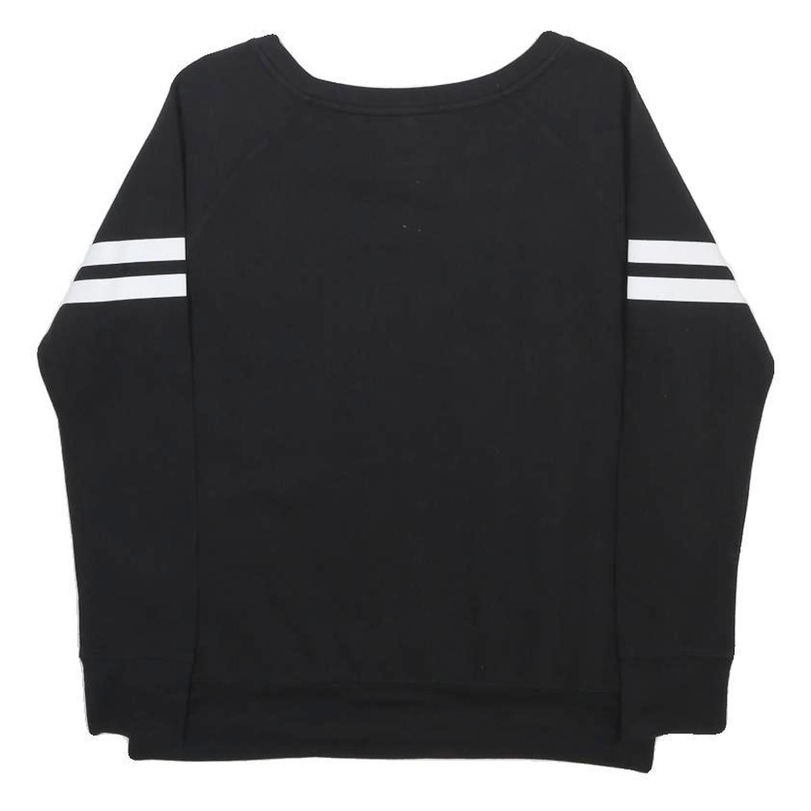 NFL Womens Black Carolina Panthers Crew Neck S Sweatshirt Cotton Blend