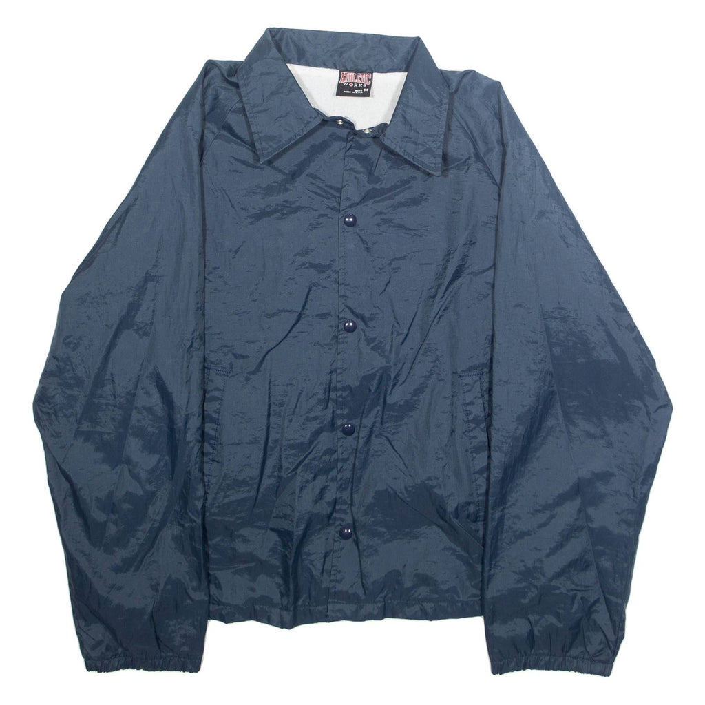 ATHLETIC WORKS Mens Track Jacket Blue Nylon M
