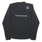 REEBOK Mens Black Grey B3R Print Activewear Jacket S Polyester Zip