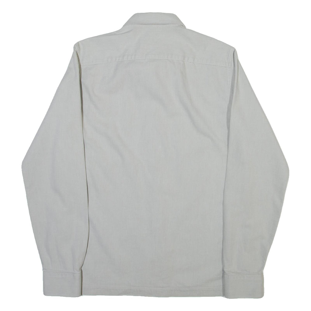 TED BAKER Mens Plain Shirt Grey Long Sleeve M