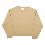 CHAMPION Womens Beige Crew Neck XL Cotton Blend Sweatshirt Pullover
