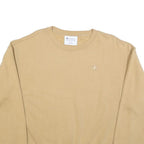 CHAMPION Womens Beige Crew Neck XL Cotton Blend Sweatshirt Pullover