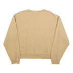 CHAMPION Womens Beige Crew Neck XL Cotton Blend Sweatshirt Pullover