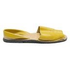 PRIMA RIGA Womens Yellow Leather Slingback Sandals UK 4 Summer Flat Comfortable