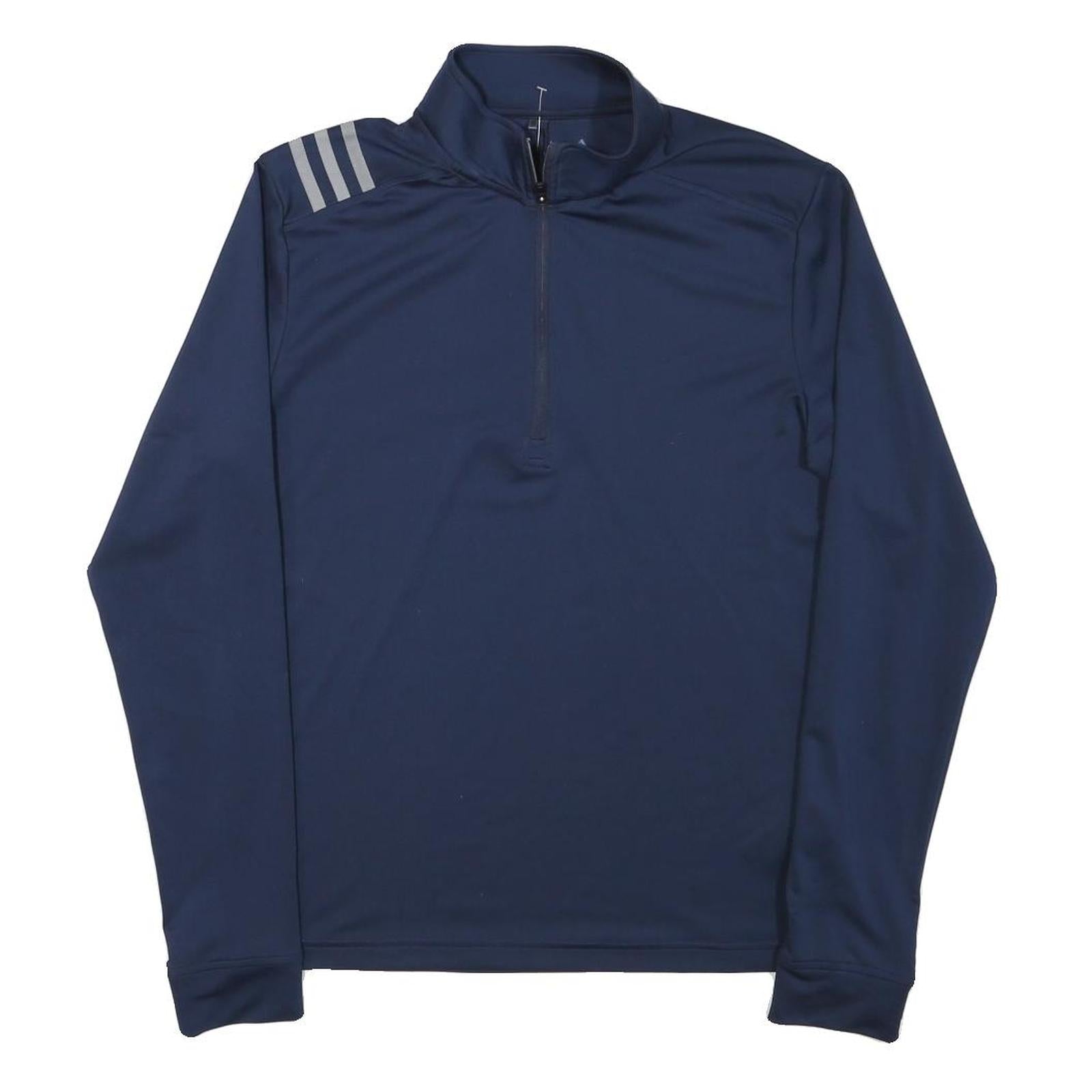 ADIDAS Mens Navy Blue Quarter Zip XS Performance Sweatshirt