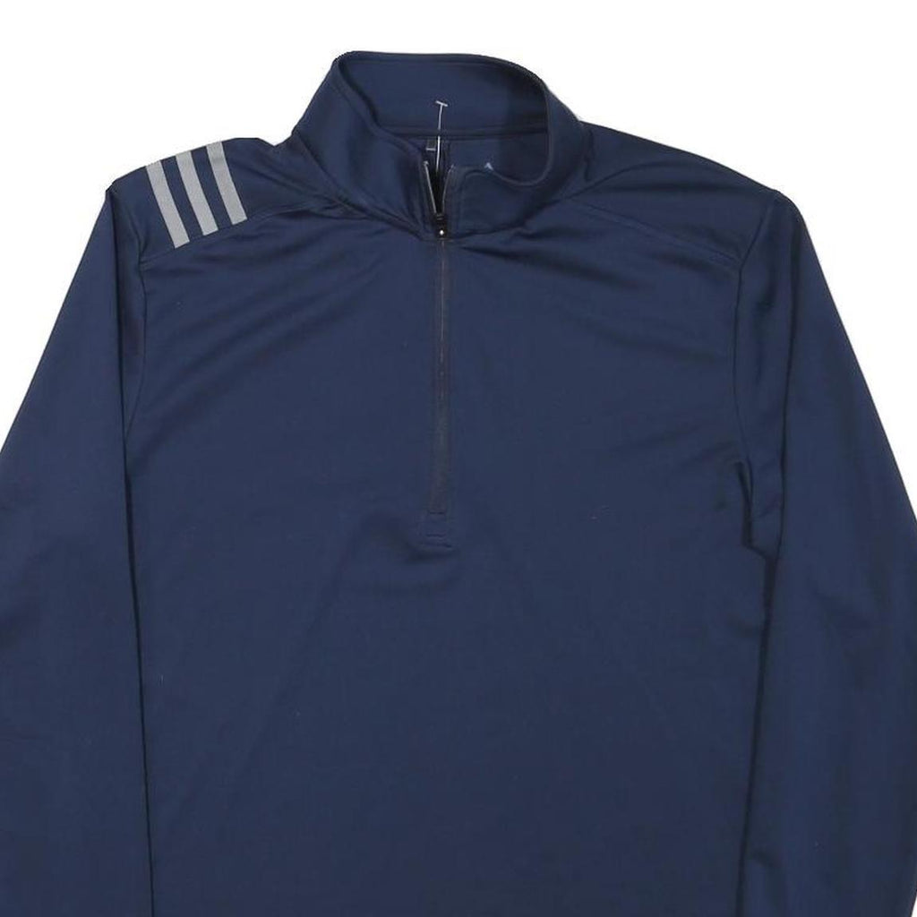 ADIDAS Mens Navy Blue Quarter Zip XS Performance Sweatshirt