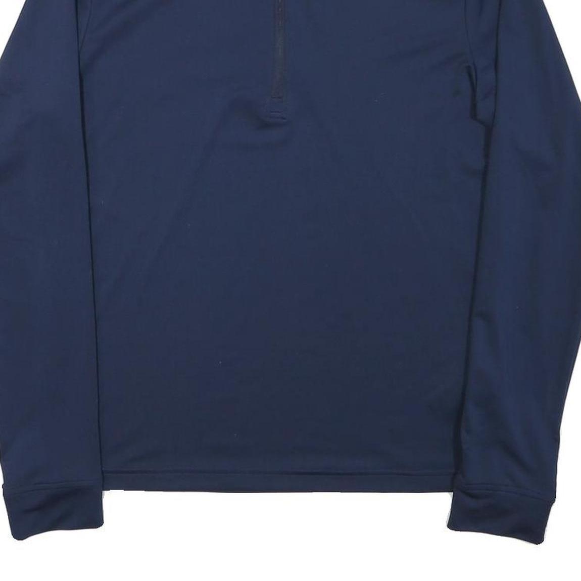 ADIDAS Mens Navy Blue Quarter Zip XS Performance Sweatshirt