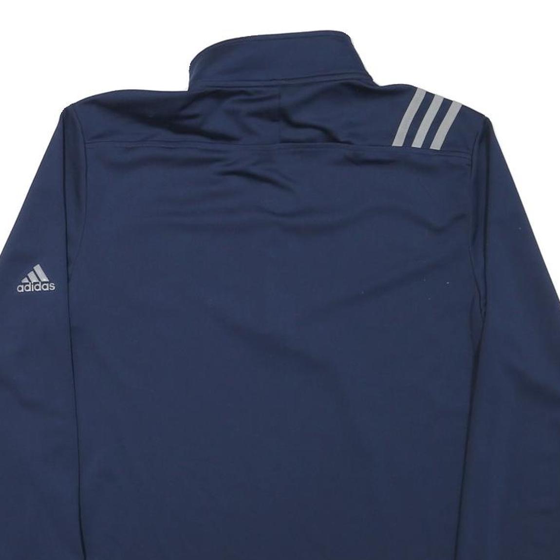 ADIDAS Mens Navy Blue Quarter Zip XS Performance Sweatshirt