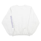 Womens White Sweatshirt M North West Crest Pullover Cotton Blend Casual