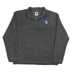 NHL Womens Grey Sweatshirt Jacket L Polyester Plain Casual Athletic Sportswear