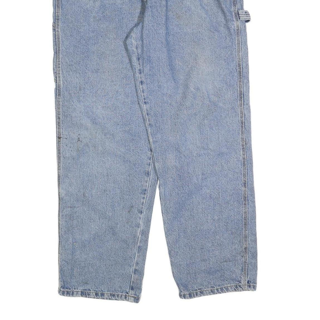 CARHARTT Mens Jeans Blue Relaxed Straight Denim Rinse W36 L32 Workwear