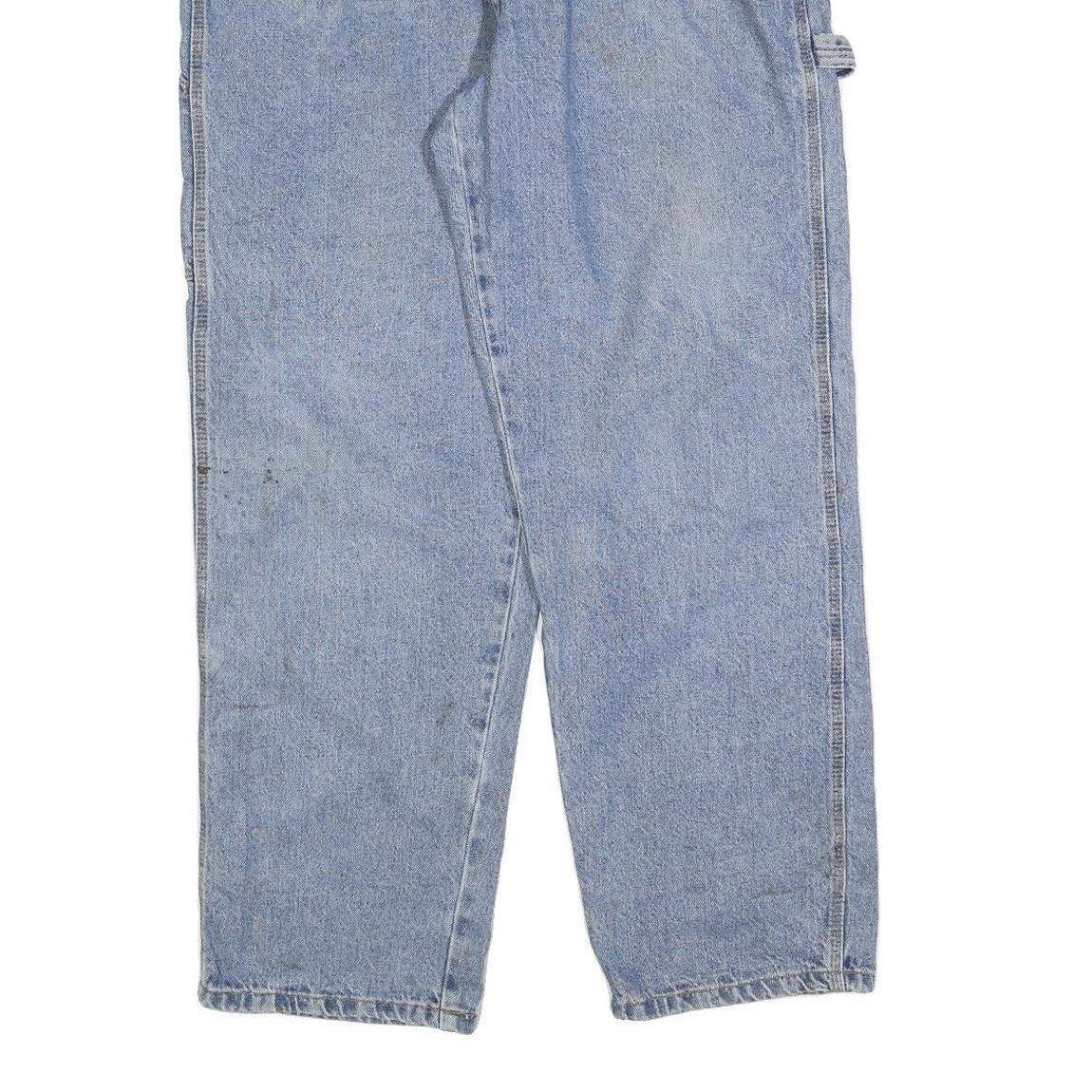 CARHARTT Mens Jeans Blue Relaxed Straight Denim Rinse W36 L32 Workwear