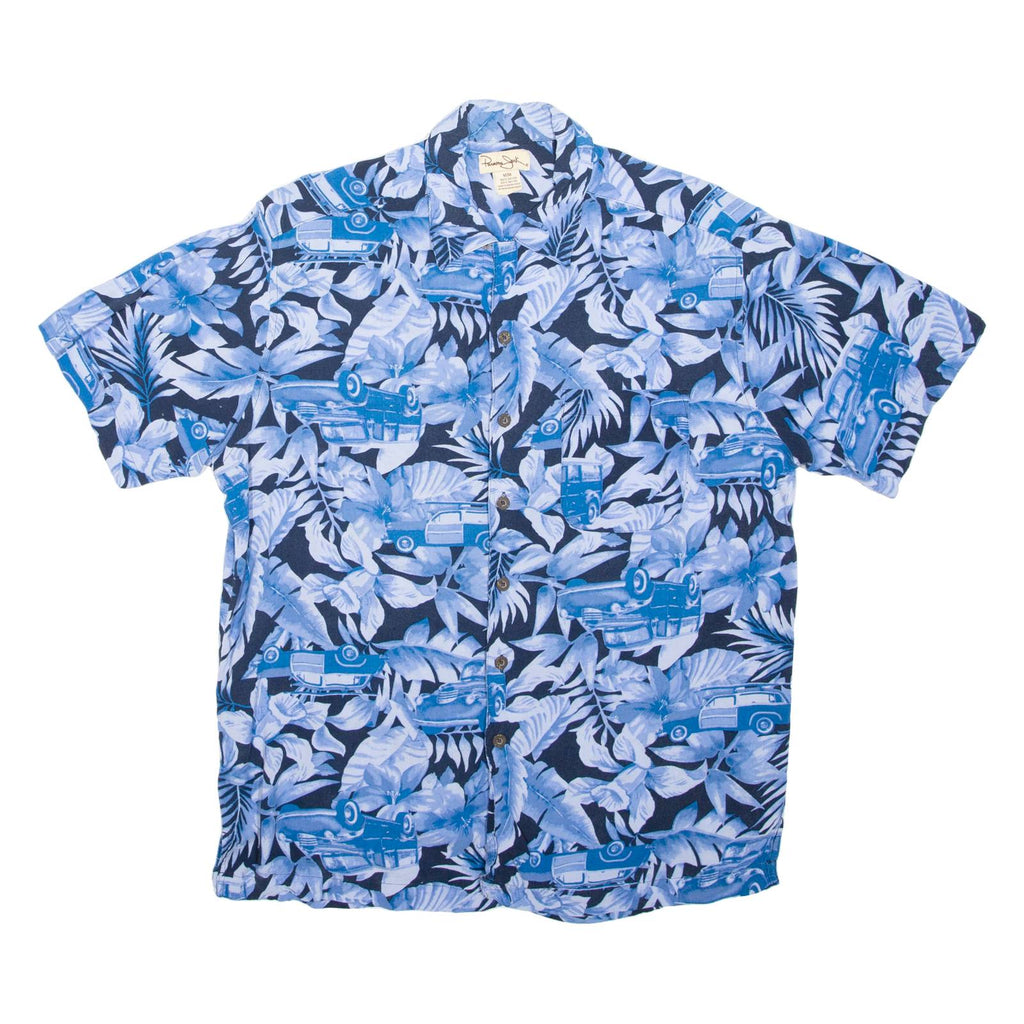 PAUANA JACK Cars Mens Shirt Blue Floral M
