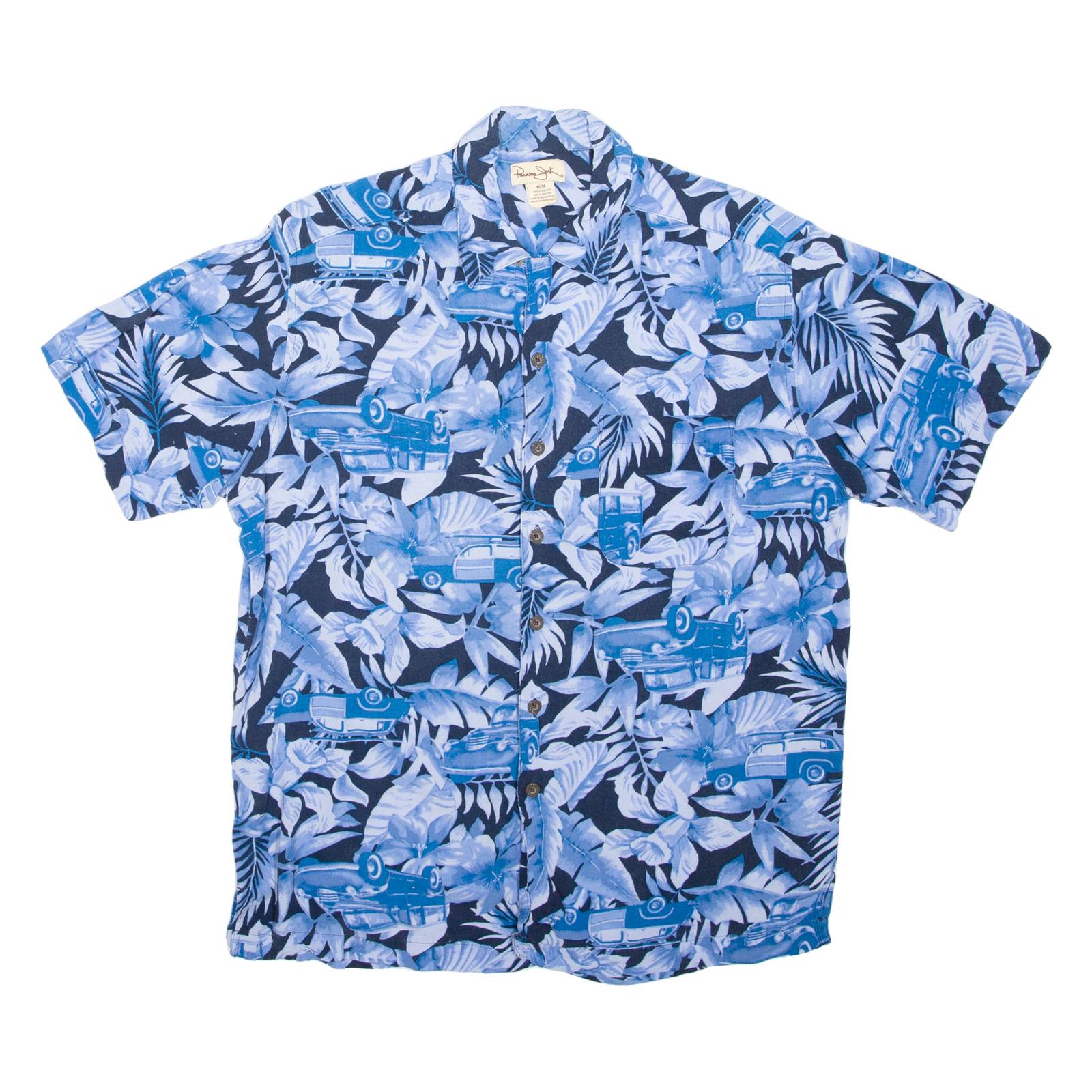PAUANA JACK Cars Mens Shirt Blue Floral M