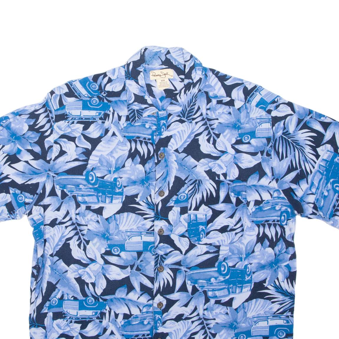 PAUANA JACK Cars Mens Shirt Blue Floral M