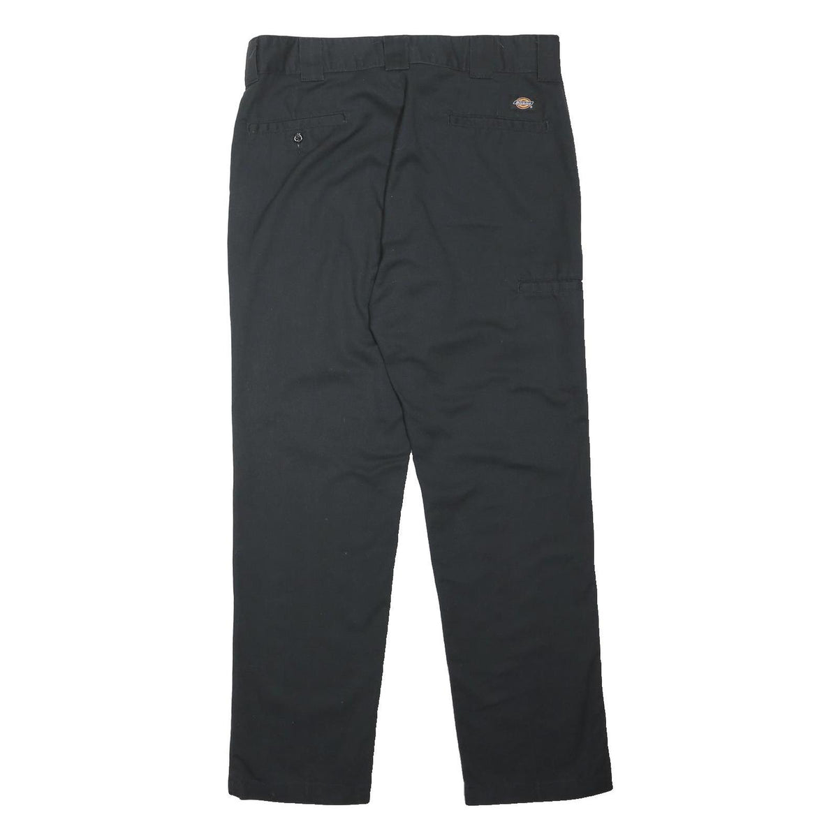 DICKIES Mens Slim Black Trousers W36 L31 Workwear Zip Closure
