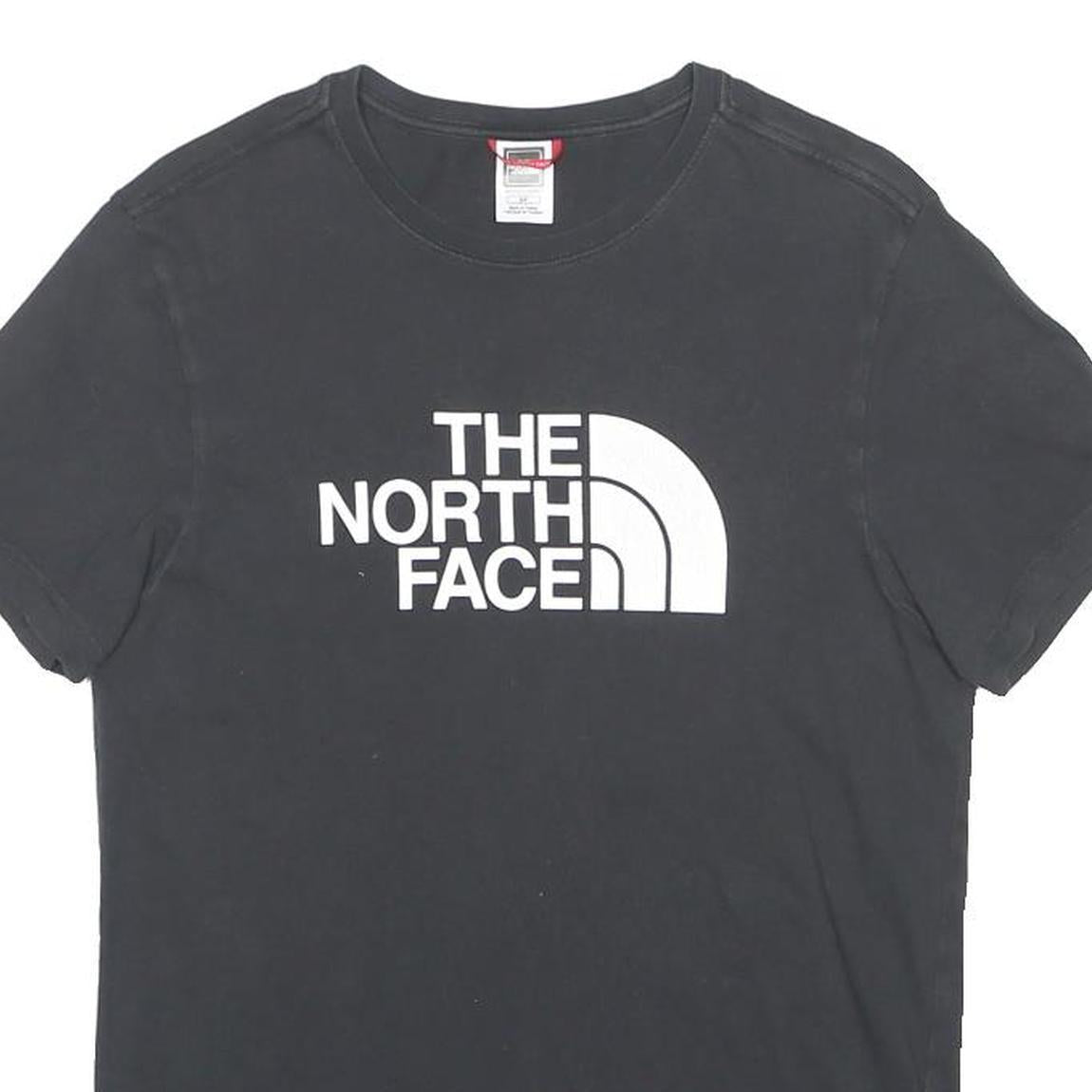 THE NORTH FACE Mens Black T-Shirt S Short Sleeve Crew Neck Logo Print Cotton