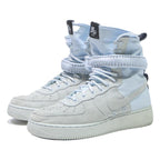 NIKE Air Force 1 High Mens Boots White Light Blue Synthetic UK 7 Stylish Durable