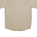 WRANGLER Mens Beige Casual Short Sleeve Shirt M Cotton Blend Utility Pockets