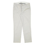 DOCKERS Mens Slim Beige Cotton Blend Trousers W32 L28 Zip Classic Regular Fit