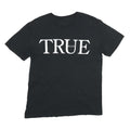 TRUE RELIGION Mens Black Graphic T-Shirt M Short Sleeve Crew Neck Cotton
