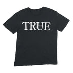 TRUE RELIGION Mens Black Graphic T-Shirt M Short Sleeve Crew Neck Cotton