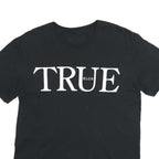 TRUE RELIGION Mens Black Graphic T-Shirt M Short Sleeve Crew Neck Cotton