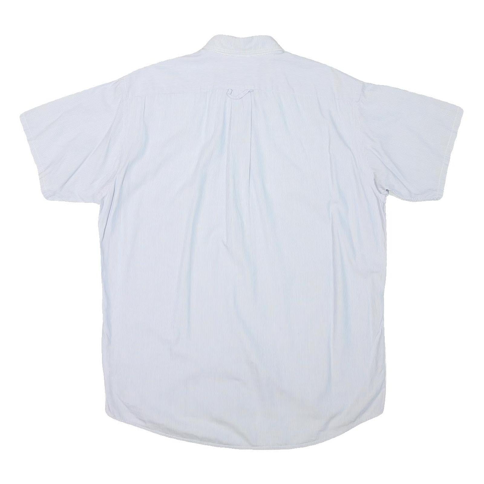 LACOSTE Mens Light Blue Shirt L Cotton Blend Casual Short Sleeve Pocket