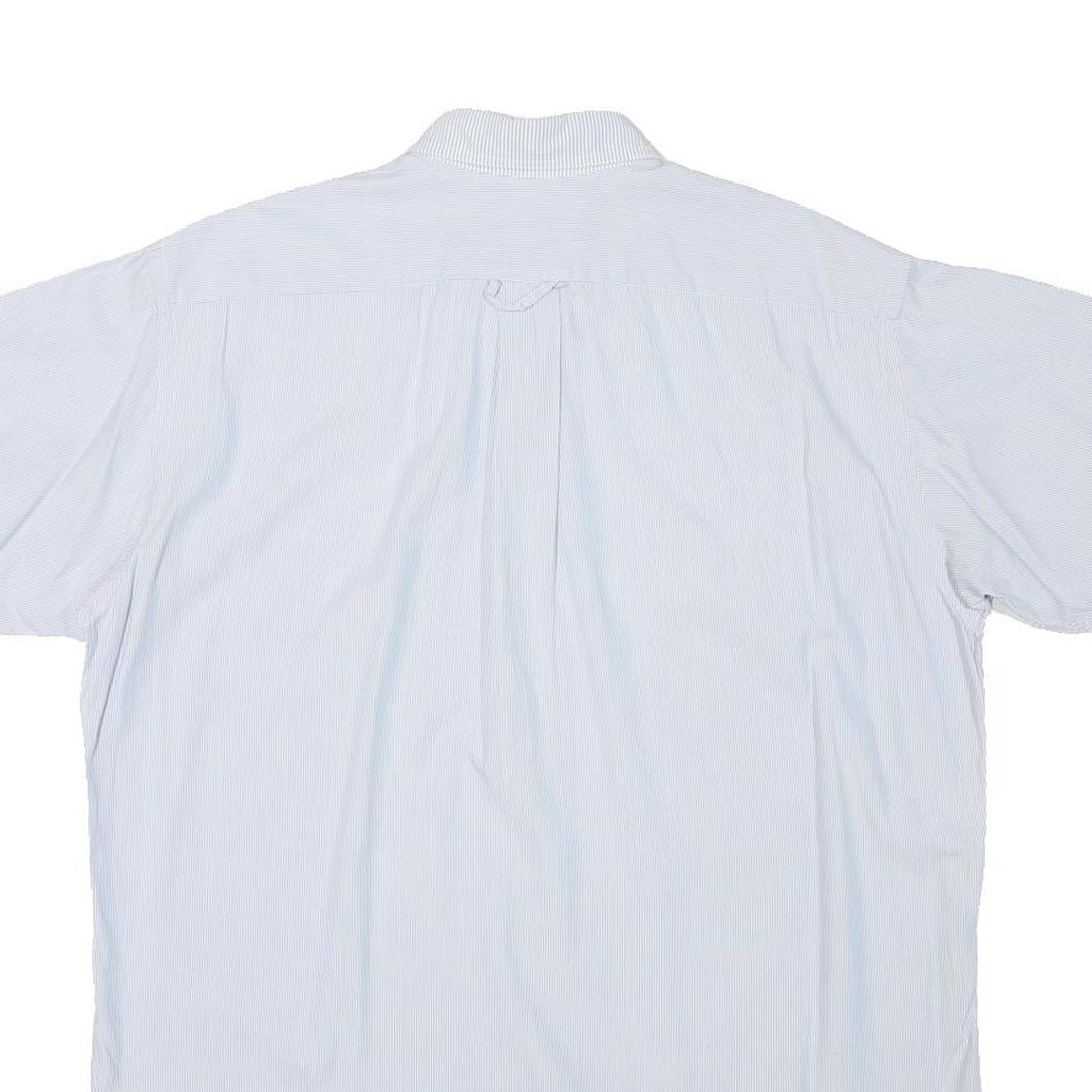 LACOSTE Mens Light Blue Shirt L Cotton Blend Casual Short Sleeve Pocket