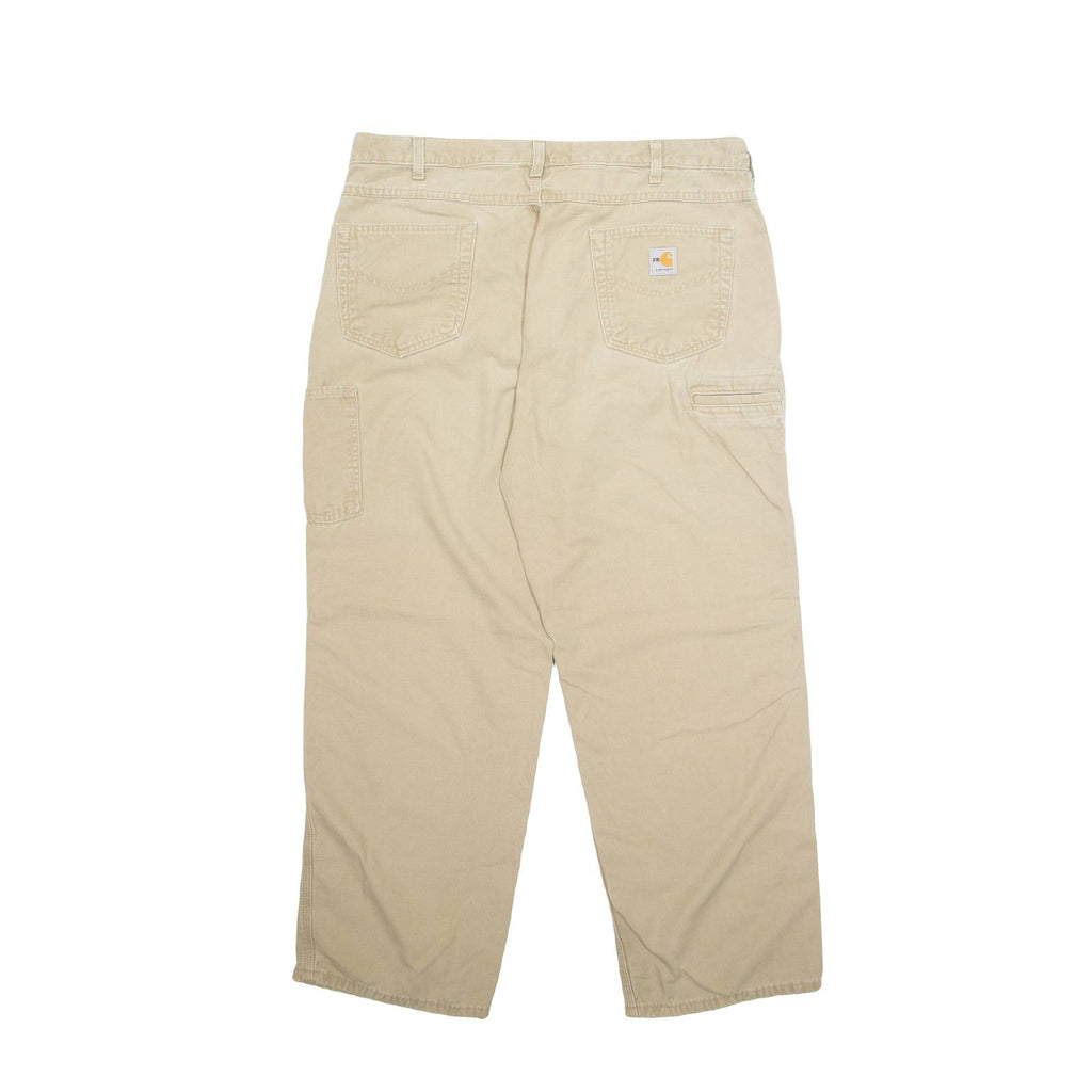 CARHARTT Cargo Mens Trousers Beige Regular Straight W38 L30