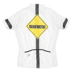 Cycling Mens Jersey White Full Zip L